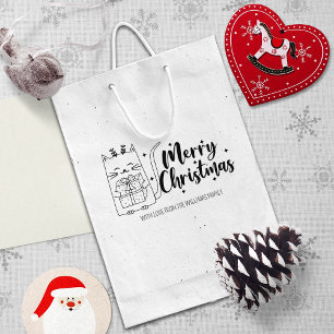 Cute Christmas Cat Rubber Stamp