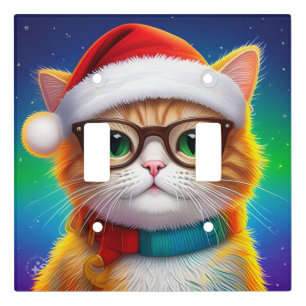 Cute Christmas Cat Santa Claus-69265 Light Switch Cover