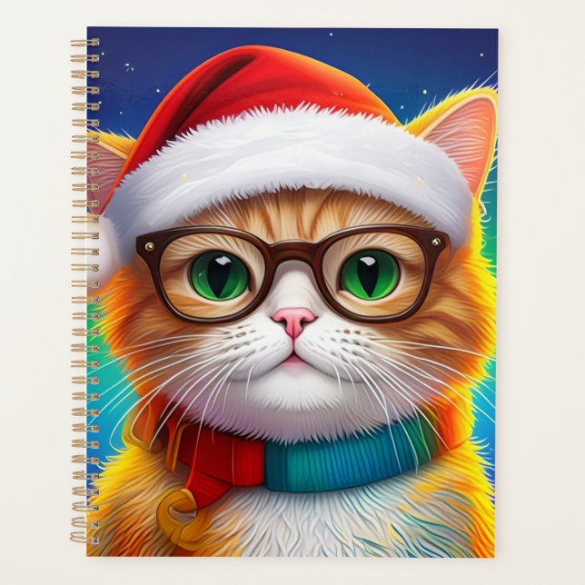 Cute Christmas Cat Santa Claus-69265 Planner (Front)