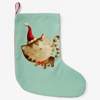 Cute Christmas Cat Small Christmas Stocking
