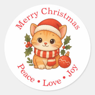 Cute Christmas Cat Sticker