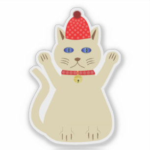 Cute Christmas Cat Sticker