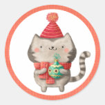 Cute Christmas Cat Stickers