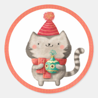 Cute Christmas Cat Stickers