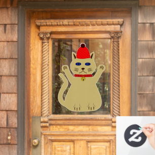 Cute Christmas Cat Window Cling
