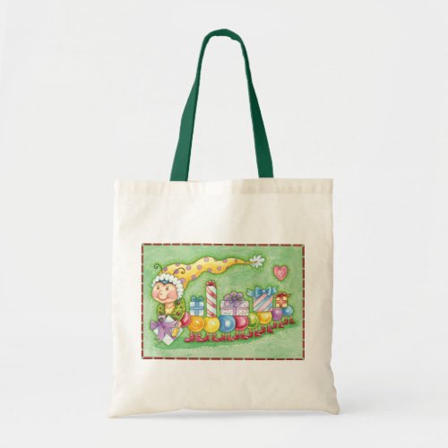 Cute Christmas Caterpillar Train with Presents Tote Bag