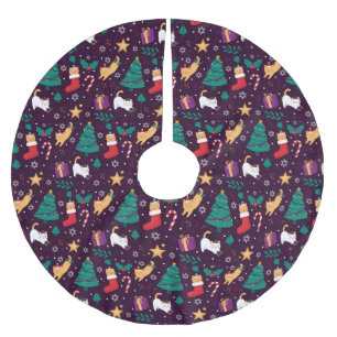 Cute Christmas Cats Brushed Polyester Tree Skirt