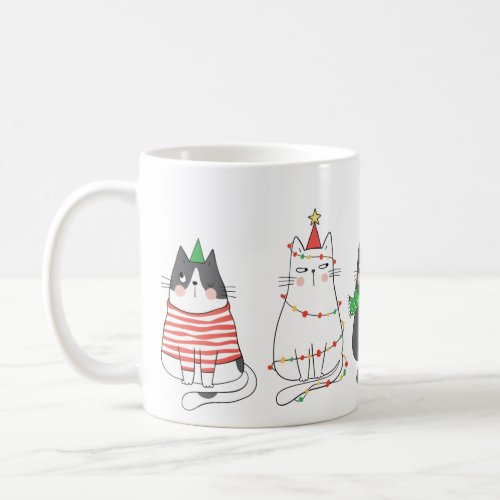 Cute Christmas Cats Coffee Mug