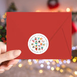 Cute Christmas Cats Holiday Return Address Labels<br><div class="desc">Dress up your holiday envelopes with our cute Christmas cats holiday return address labels. The festive stickers feature a group of colorful cats wearing Santa Hats,  winter hats,  scarves and sweaters with your name and address bordering the round sticker against a white background.</div>