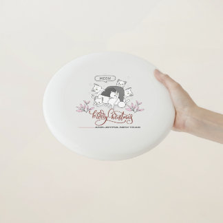 Cute Christmas Cats “Meow” Holiday Design Wham-O Frisbee