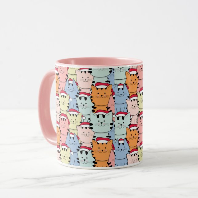 Cute Christmas Cats Mug (Front Left)