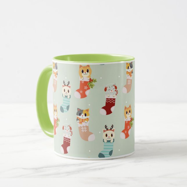 Cute Christmas Cats Mug (Front Left)