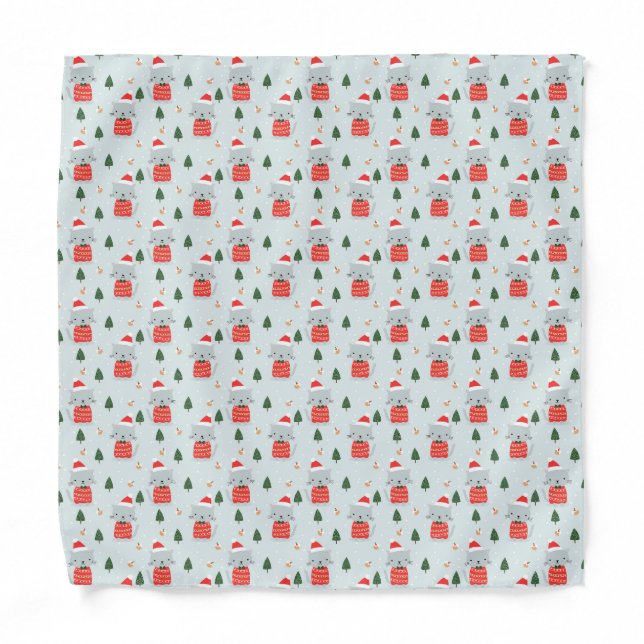 Cute Christmas Cats Tote Bag Bandana (Front)