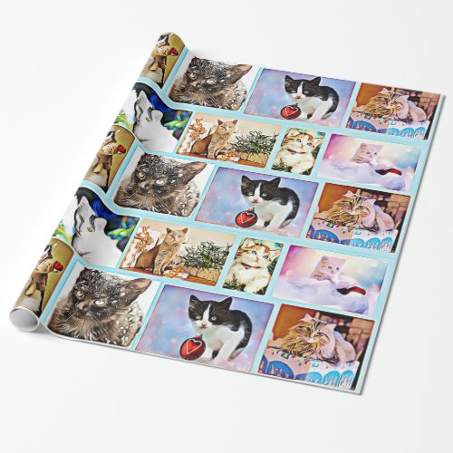 Cute Christmas Cats Wrapping Paper