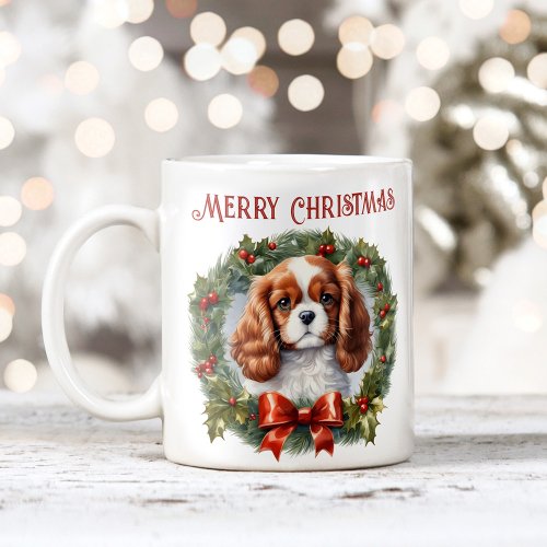 Cute Christmas Cavalier Dog Lover Mug