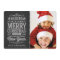 Cute Christmas Chalkboard Photo Template Card