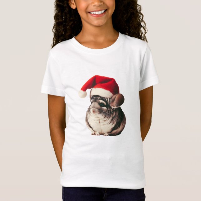 Cute christmas chinchilla T-Shirt (Front)