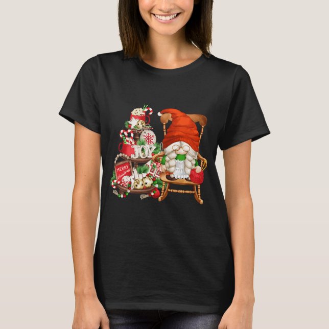 Cute Christmas Chrochet Grandma For Xmas With Knit T-Shirt (Front)