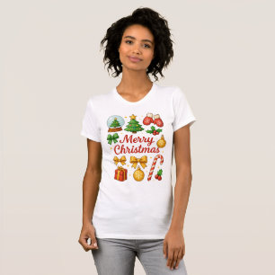 Cute Christmas Clipart Family Tee Gift