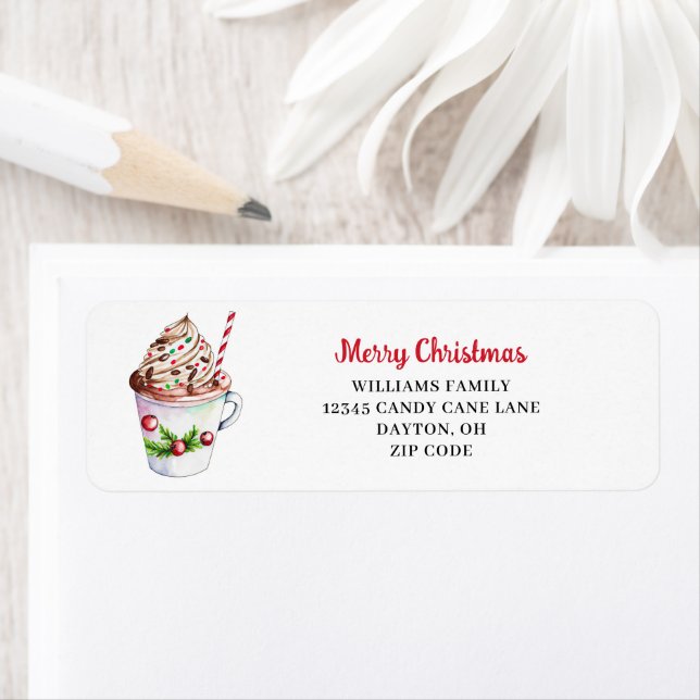 Cute Christmas Cocoa  Label (Insitu)