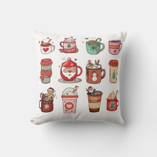Cute Christmas Coffee Cocoa Retro Peppermint 