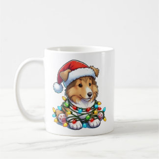 Cute Christmas Collie Mug