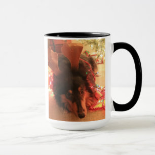 Cute Christmas Collie, Olive the OTHER reindeer Mug