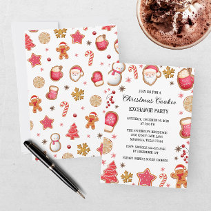 Cute Christmas Cookie Exchange Party Invitation