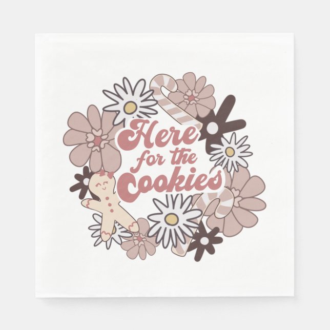 Cute Christmas Cookie Exchange Party Napkins (Front)