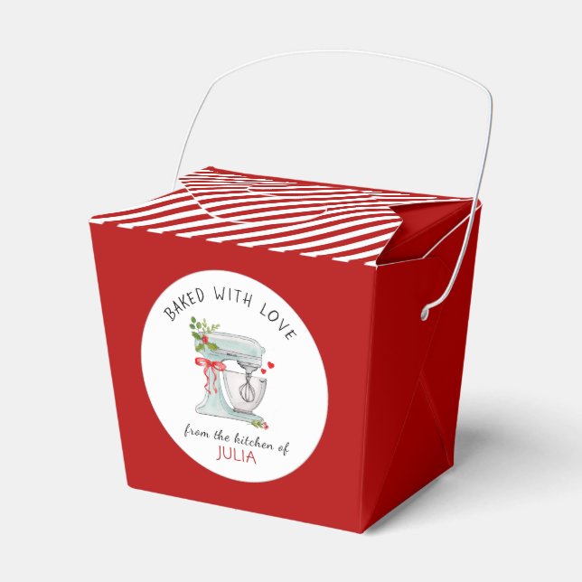 Cute Christmas cookie Favor Box (Front Side)