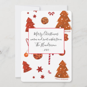 Cute Christmas cookie Holiday Card