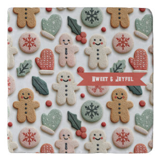 Cute Christmas Cookie Pattern Trivet