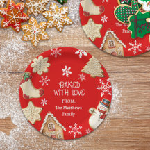 Cute Christmas Cookie Sweet Treat Gift Plate