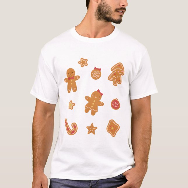 Cute Christmas Cookies Collection T-Shirt (Front)
