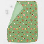 Cute Christmas Cookies Happy Holiday Biscuits  Baby Blanket