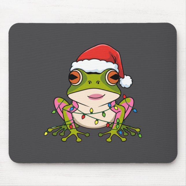 Cute Christmas Coqui Frog _ Holiday Puerto Rican L Mouse Pad (Front)