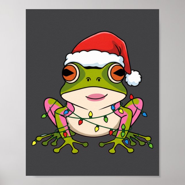 Cute Christmas Coqui Frog _ Holiday Puerto Rican L Poster (Front)