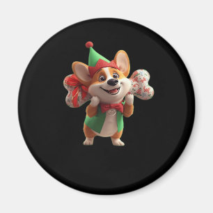 Cute Christmas Corgi Classic T-Shirt Magnet