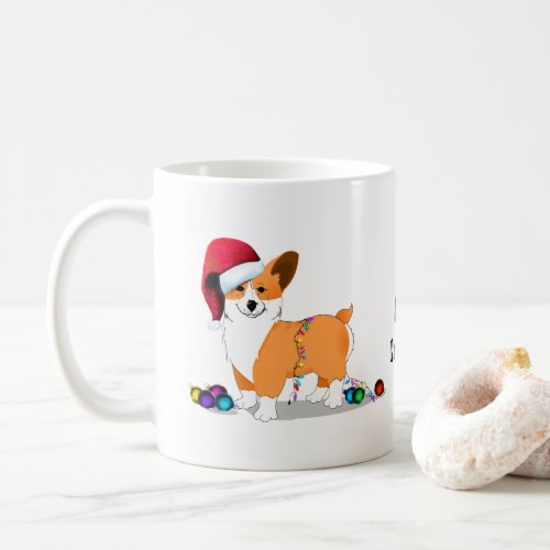 Cute Christmas Corgi Dog Coffee Mug
