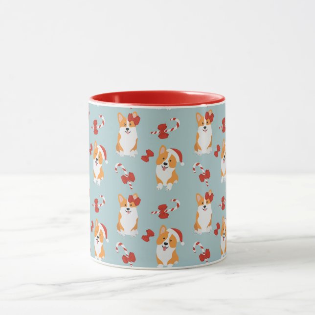 Cute Christmas Corgi Mug (Center)