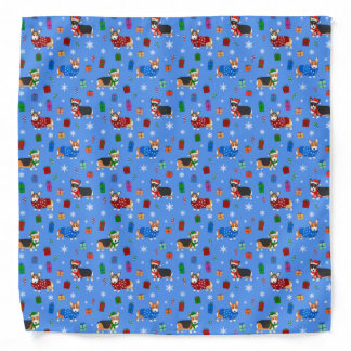 Cute Christmas Corgis in Hats & Sweaters Bandana