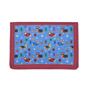 Cute Christmas Corgis in Hats & Sweaters Trifold Wallet