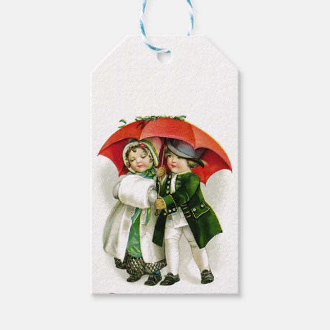 Cute Christmas Couple Gift Tags (Front)