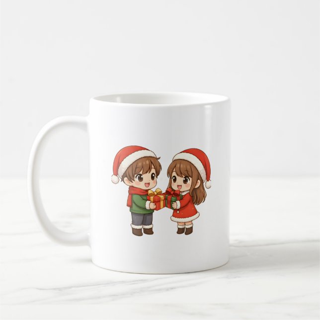 Cute Christmas Couple Mug (Left)