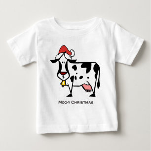 Cute Christmas Cow Baby T-Shirt