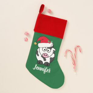Cute Christmas Cow Stocking