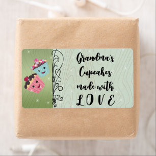 Cute Christmas Cupcakes Address Label