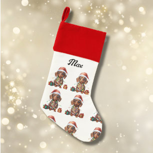 Cute Christmas Dachshund Dog Stocking