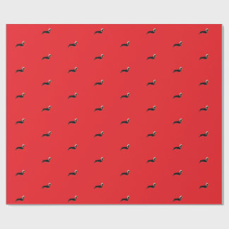 cute christmas dachshund wrapping paper