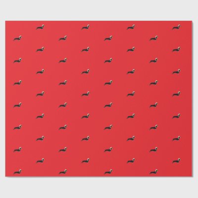 cute christmas dachshund  wrapping paper